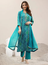 RAMA COLOURED  WOMEN'S VISCOSE RAYON KURTA WITH  DUPATTA SET